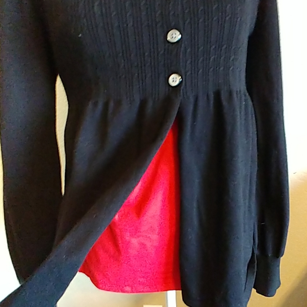 Dark Navy Ribbed Sweater - Picture 4 of 4